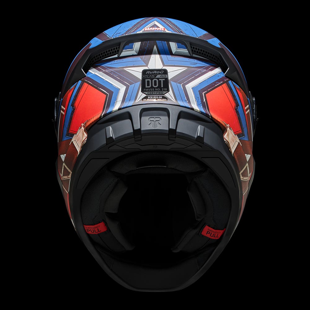 Ruroc | ATLAS 4.0 Marvel's Captain America | Full Face Bluetooth ...