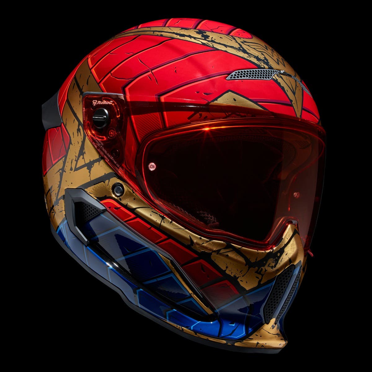 Ruroc ATLAS Superman Full Face Bluetooth Motorcycle Helmet Ruroc ...