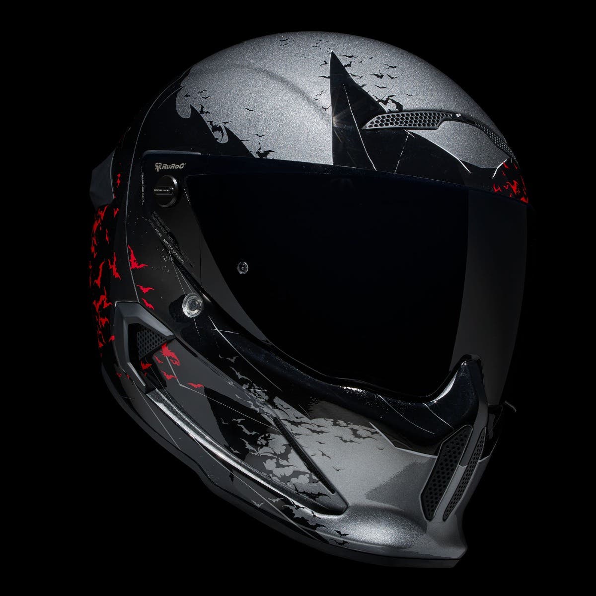 Ruroc, ATLAS 4.0 The Batman, Full Face Bluetooth Motorcycle Helmet