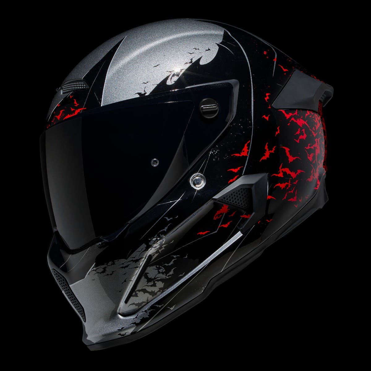 Ruroc | ATLAS  The Batman | Full Face Bluetooth Motorcycle Helmet | Ruroc