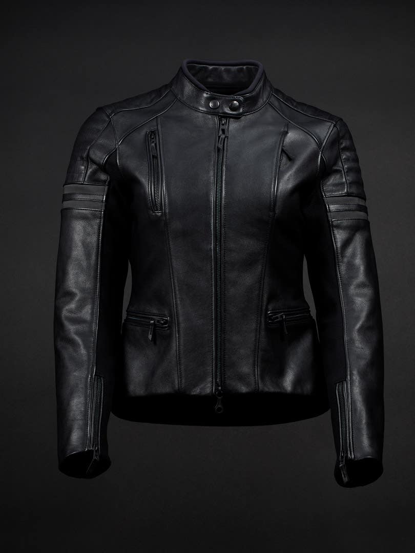 Ruroc | Revolver Black | Women's 100% Full Grain Leather Armoured ...